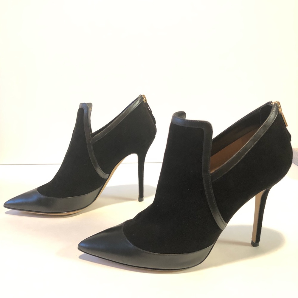Ferragamo Nero Nume Glass Acm Black Booties